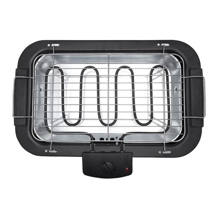 Geepas 2000W Electric Barbecue Grill - Table Grill, Auto-Thermostat Control With Overheat Protection - Space Saving, Detachable Heating Element - Ideal For BBQ Perfect For Both Indoor & Outdoor Cookin