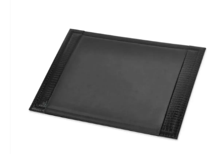 FIS Executive Italian PU Desk Blotters Black Color, 42 x 55 cm - FSDE4255BK