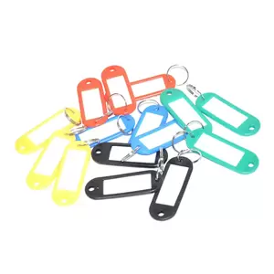 FIS Key Rings 50 Pieces Per Pack, Assorted Colors, 6 x 2.1 cm Size - FSKCB-08