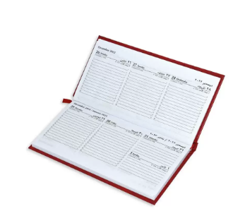 FIS 2023 Slim Arabic English Diary Vinyl Hard Cover Red -FSDI51AE23RE