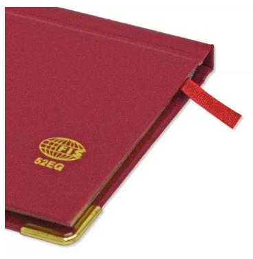 Fis 2024 Golden Slim English Diary Vinyl, 1 Side Padded Maroon -FSDI52EG24MR