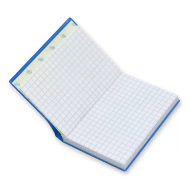 Pack of 5 Pieces PVC Soft Cover Square Lines Notebook Blue/Black