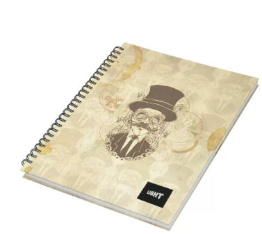 Light Spiral Hard Cover Single Line Notebook (100 Sheets, 10X8in, LINBS1081808) - Pack of 5 Pieces