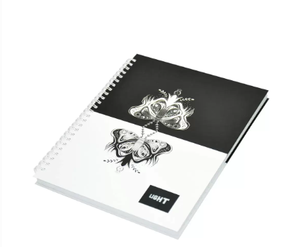 Light Spiral Hard Cover Notebook Single Line (Pack of 5 Pcs X 100 Sheets) 9X7 Inch Size - LINBS971803