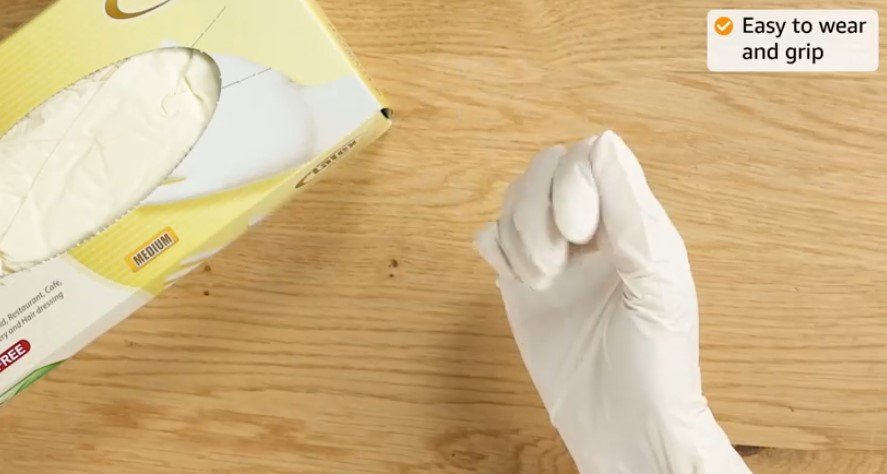 Falcon Latex Gloves MEDIUM Powder Free (1 Pack X 100 Pieces)