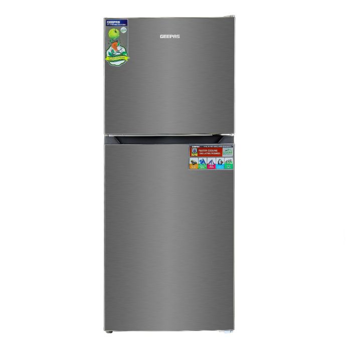 Geepas Double Door Total No-Frost Refrigerator- GRF2522SXN| Multi-Airflow With Faster And Deep Cooling