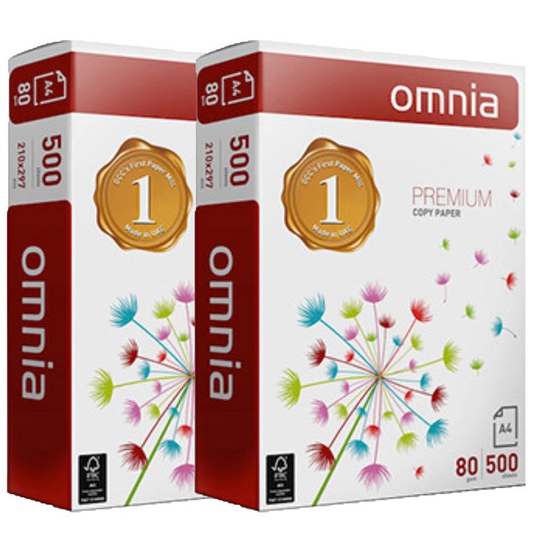 [{"value":"Omnia Printer Copy Paper"},{"value":"Size A4"},{"value":"GSM 80"},{"value":"500 Pages Ream (Bundle of 5 Reams)"},{"value":"copy paper a4"},{"value":"photo copy paper a4"},{"value":"80gsm paper"},{"value":"omnia a4"}]