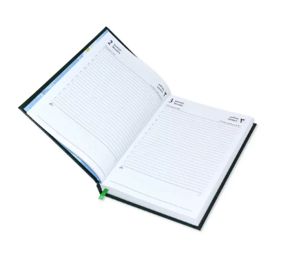 FIS A5 Diary 2023 (Arabic/English) 1 Side Padded Cover, Green - FSDI18AE23GR