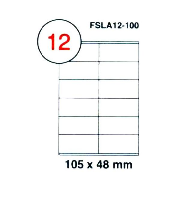 FIS FSLA12-100 SIZE 105X48MM LABEL STICKER
