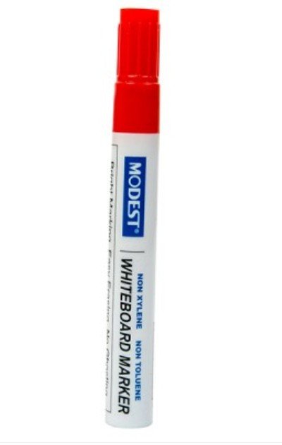 Modest White board Marker Chisel MS-823 Red, (Pack of 12 Pcs)