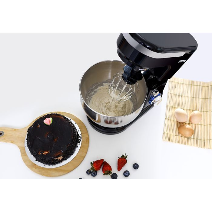 Geepas GSM43038UK 1000W - 2 In 1 Electric Hand & Stand Mixer | 5L Stainless Steel Mixing Bowl For Bread & Dough | 6 Speed Control, Eject Button, Turbo Function | A Pair Of Beaters & Dough Hooks - 2 Ye