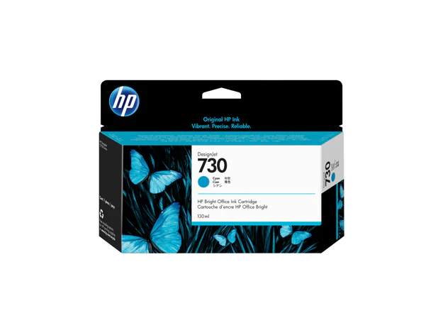 HP 730 130-ml Cyan DesignJet Ink Cartridge (P2V62A)