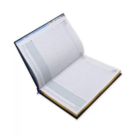 FIS Golden Diary 2023 (Arabic/English) Blue, A4 - FSDI43AEG23BL