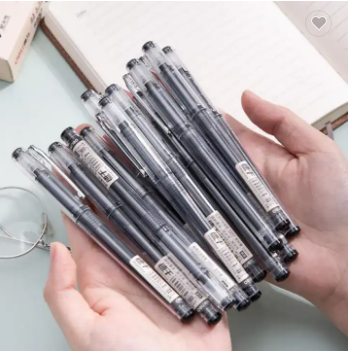 Deli S857 Large Capacity Transparent Pen Holder Roller Pen Learning Stationery