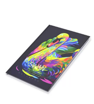 FIS Pack Of 5 Hard Cover Notebook, 96 Sheets A4 Swan Design 3 -FSNBHCA496-SWA3