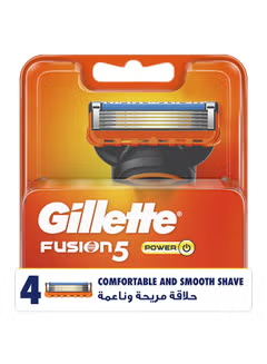 Fusion5 Power, Mens Razor, Blade Refills, 4 Count