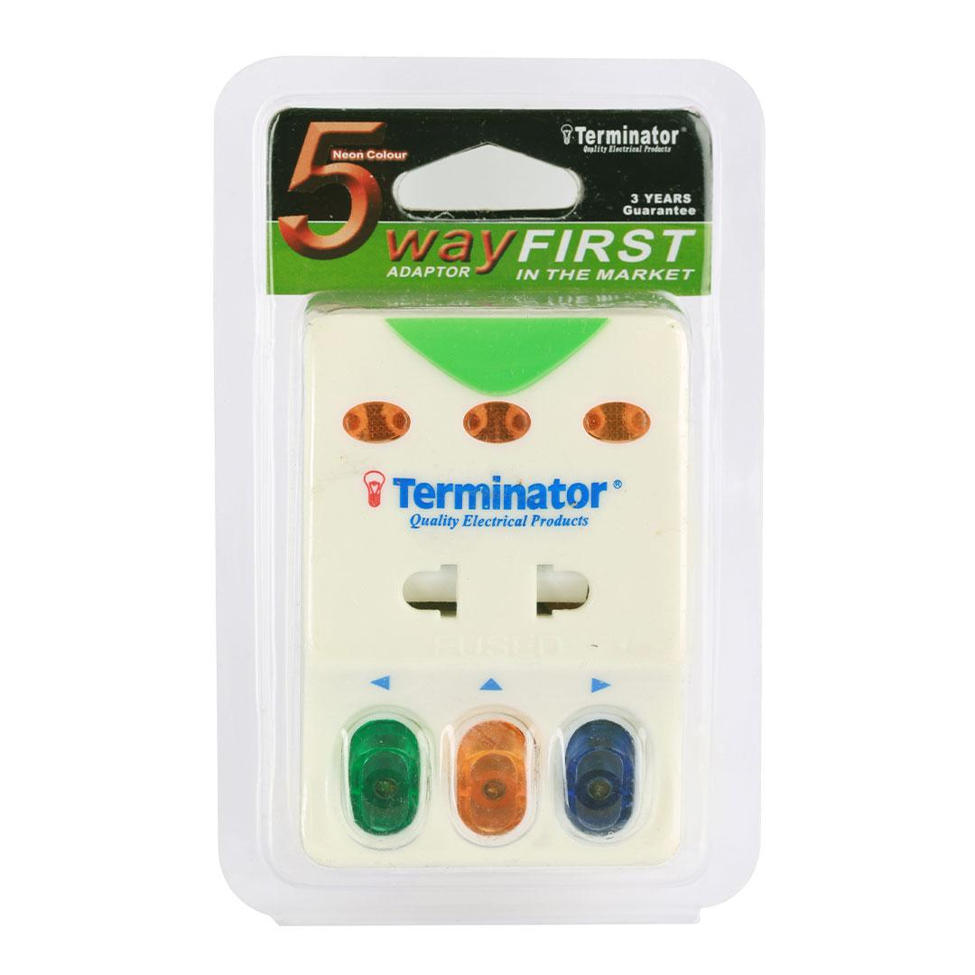 Multi-Plug Fitted 13A Fuse 3 Pin Flat Plug Lights on S/W+2 Way 3 Pin UK Socket & 3 Way 2 Pin Socket