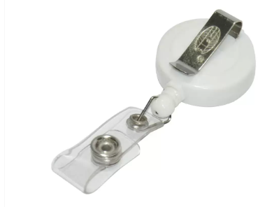 25-Piece FIS Name Badge Reel, White Dia 3.3cm (Soft Belt 6.8cm) - FSNAYO001WH