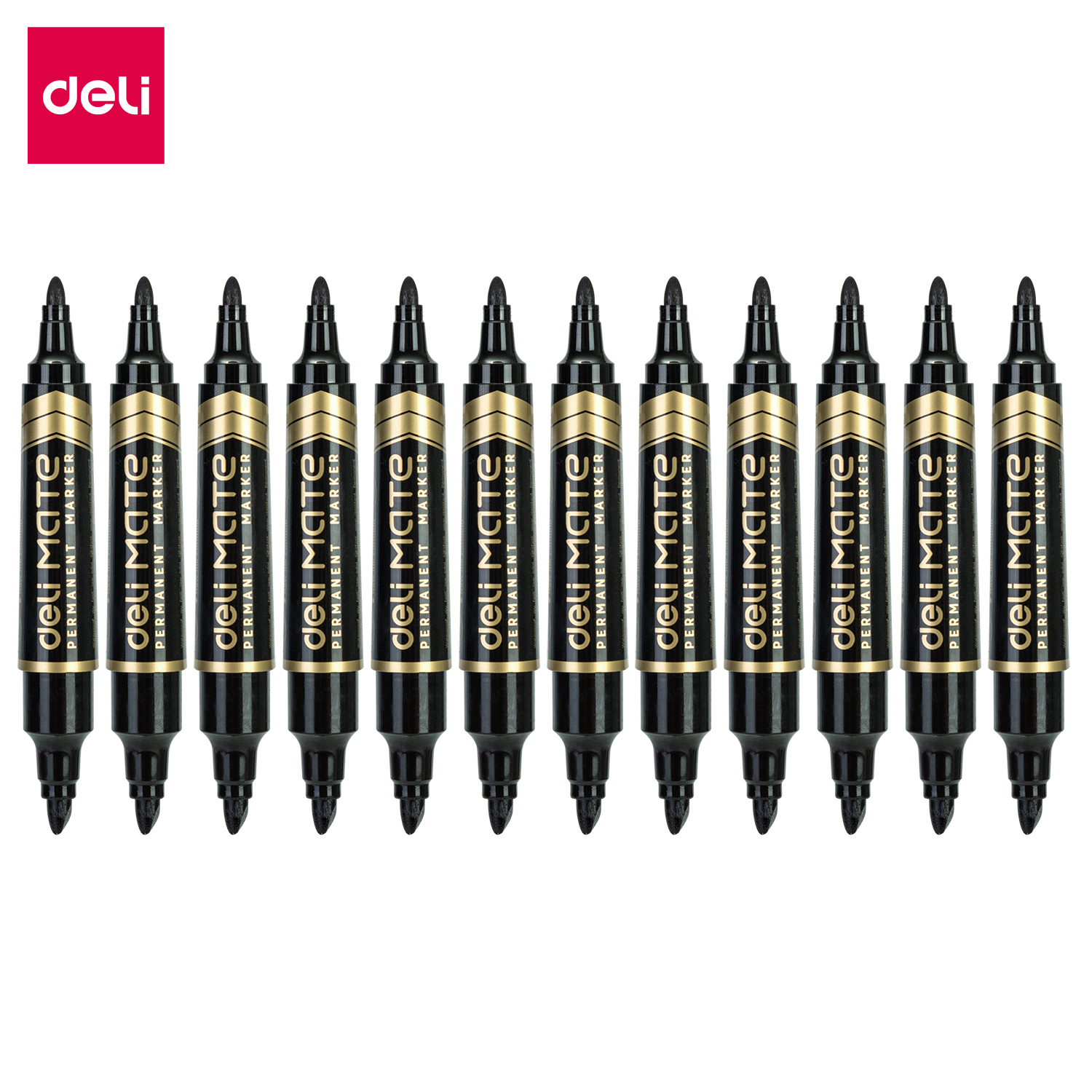 Deli-ES555 Permanent Marker Dual Tip