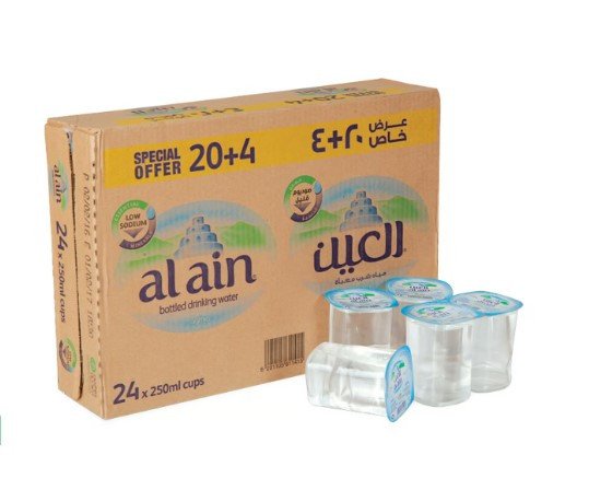 Al Ain Drinking Water Cup 250 ml x 24 Pcs