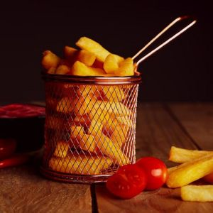 Royalford Iron Fried Basket - Iron - Red - RF10308