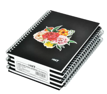5-Piece Light Spiral Hard Cover Notebook Single Line A5, 100-Sheets - LINBSA51710