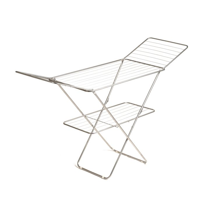 Royalford RF2600-IB Adjustable Metal Cloth Dryer 128X55CM - Drying Space Laundry Washing | Durable Metal Drying Rack | Height Adjustment Air Dryer Ideal For Indoor And Outdoor