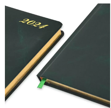 FIS Golden Diary 2024 (English) Green, A5 - FSDI23EG24GR