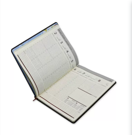 FIS Executive Diary 2023 Arabic/English/French (1-Week at a glance) Italian PU Padded, Cover, Dark Brown - FSDI35AEP23DBR