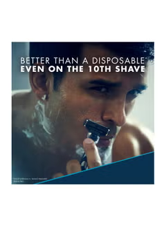 5-Piece, Mach3 Razor Bl,ade Set, Silver/Blue