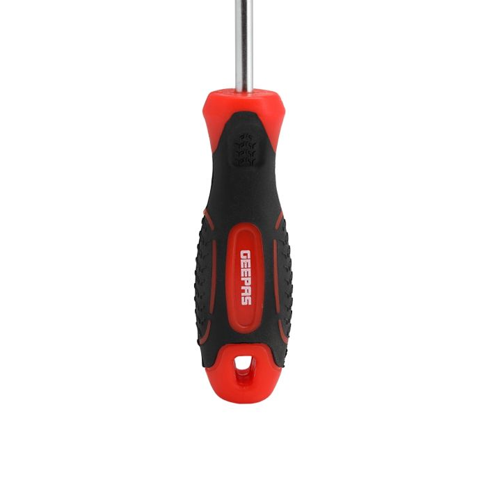 Geepas Precision Screwdriver - Phillips Screwdriver With Soft Grip Rubber Insulated Ergonomic Handle - CR-V Build, Magnetic Tip And Hanging Hole For Easy Carry - Bicolored Red/Black - (PH2x300mm)