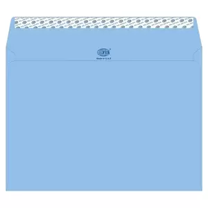 FIS Laid Paper Envelopes Peel & Seal, Pack of 50 Pcs. Blue Color, C4 (229 x 324 mm), 100 GSM - FSEE1042PBL50