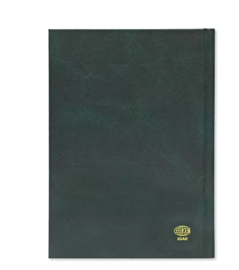 Fis 2024 A5 Diary,Gold Corenrs, (Arabic/English) Vinyl 1Side Padded Green -FSDI22AE24GR