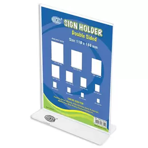FIS Sign Holder, Up Right Double Sided, 118X166 Mm Pack of 6 Pieces -FSNA118X166-6