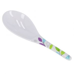 Royalford Melamine Serving Spoon - Melamine - White - 10 CM - RF7392LF
