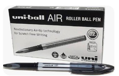 Uni-Ball UBA-188-L Roller Ball Pen Air-Tip 0.35-0.7mm, Black - 12Pcs/Pack