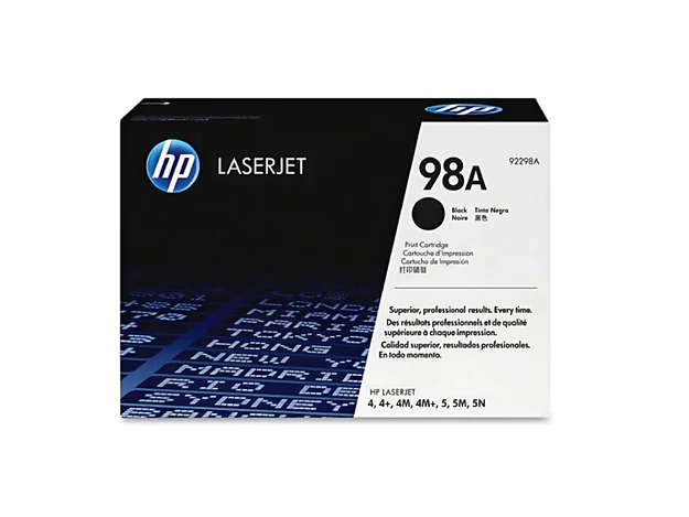 HP 98A Black Original LaserJet Toner Cartridge (92298A)