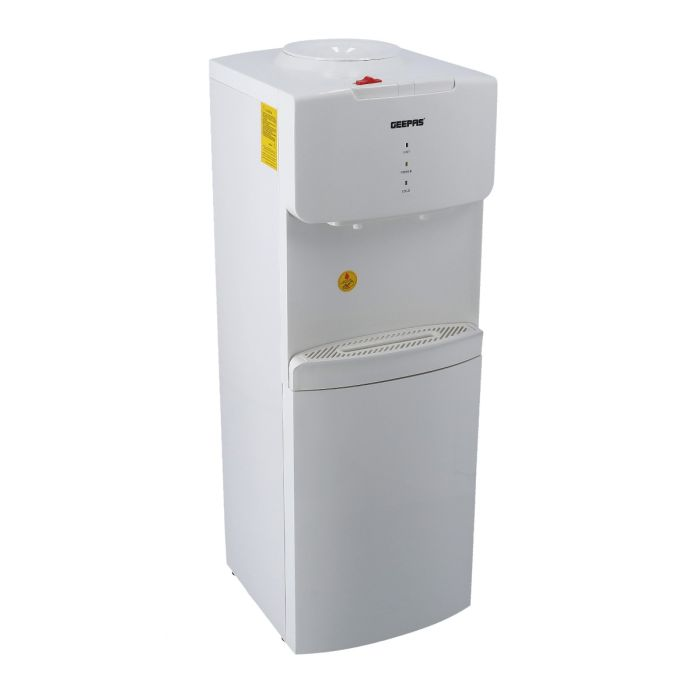 Geepas GWD17016 Hot & Cold Water Dispenser - Portable Top Load Hot, Cold Water Cooler Dispenser | Freestanding | 2 Taps With Stainless Steel Tank | Low Noise & Fast Cooling | 2 Years Warranty