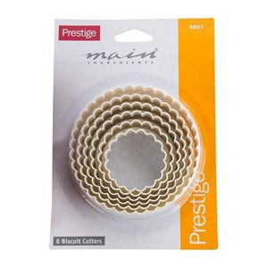 Prestige Shape Biscuit Cutter Set 6 Piece - Plastic - White