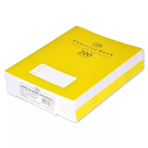 FIS® EXERCISE BOOK NOTEBOOK 200 PAGES, 4 LINE WITH MARGIN, Size 16 x 21 cm, Pack of 6