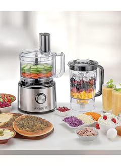 Food Processor 25 Functions 5-In-1 (Blender/Chopper/Shredder/Slicer/Dough Maker/Whisker/Food Processor) Stainless Steel 2 L 750 W FX760SB-B5 Silver/White