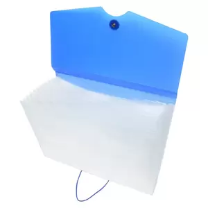 FIS Expanding Files 13 Pockets With Tie Blue Color, 210 x 145 mm Size - FSPG1305BL