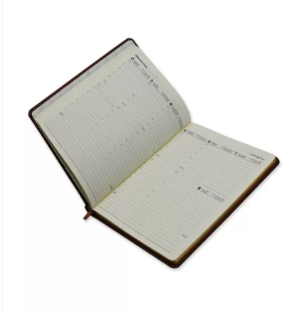 FIS 2023 Golden Diary A5 (Arabic/English) Bonded Leather 1-Side Padded Brown - FSDI78AEGB23BR