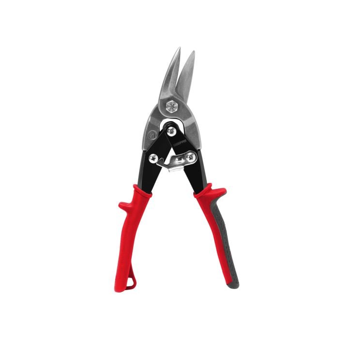 Geepas Aviation Snip Left Cut 250mm - Left Cut Offset Tin With Forged Blade With Twin Spiral Spring, Comfort Grips | Ideal For Cutting Upto 18 Gauge Aluminium, Wire Mesh, Leather, Copper & Plastic