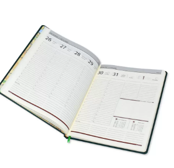 FIS Executive Diary 2023 English/French (1-Week at a glance) Italian PU Padded, Cover, Maroon - FSDI35EP23MR