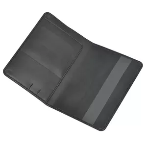 FIS Black Polyurethane For Unisex - Passport Wallet - FSGNBKD5