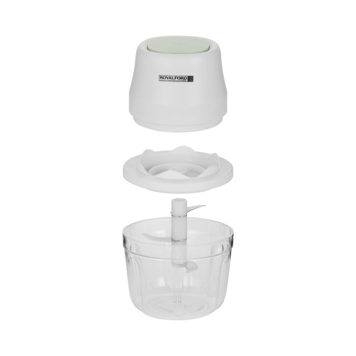 Portable Mini Food Processor, 250ml PP & PET Bowl, RF10411 | Rechargeable Food Processor With USB Cable | Swirl Sharpe Blade | One-Touch Button | 1300mAh Battery