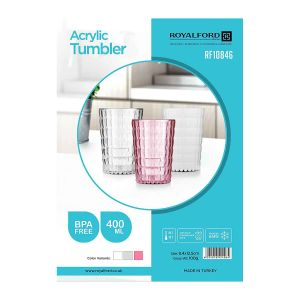 Royalford Tumbler - Glass - 400 ML