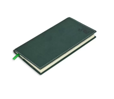 FIS 2023 Slim Arabic English Diary Italian PU Sewn Cover Green - FSDI59AEPU23GR