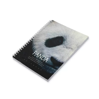 FIS Pack Of 5 Spiral Soft Cover Notebook, 96 Sheets A5 Panda Design 4 -FSNBSSCA596-PAN4